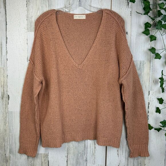 By Together salmon colored oversized sweater. Size medium - Picture 1 of 4